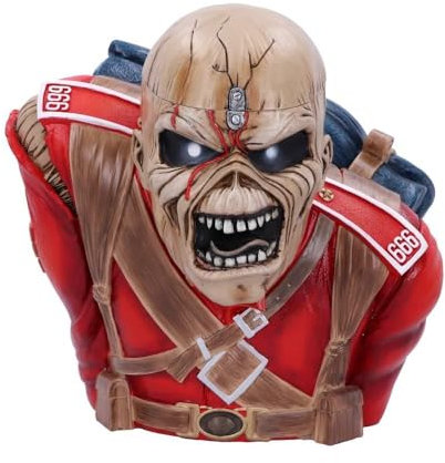 Nemesis Now Iron Maiden The Trooper Bust Box 26.5cm (Large), Resin, Officially Licensed Iron Maiden Bust Box, Perfect For Storing Your Belongings, Cast in High-Quality Resin, Expertly Hand-Painted
