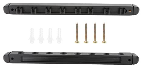 Perfeclan 8 Loch Polrahmen Billard Queue Halterung, Billardqueue Wandhalter Pool Cue Rack Stick Halter Wandhalterung aus Holz Billiard Zubehör für 8 Billiard Cue