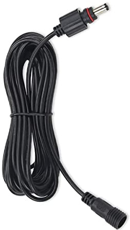 Liwinting DC Verlängerungskabel Wasserdicht Verlängerungskabel Außenleuchte Verbinden Kabel 5.5 x 2.1mm 5m, Schwarz
