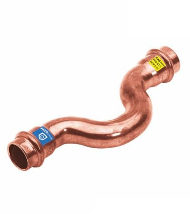 Sanpro Kupfer Pressfitting Bogen Überbogen Sprungbogen, Größe V 18 (Pressfitting Gas Wasser Trinkwasser Heizung Sanitär Fittings Fitting Kupferleitung)