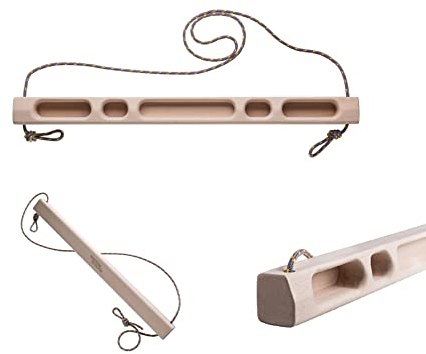 WhiteOak Portable Hangboard aus Holz 50 x 3,5x4,5cm Tragbare Klettertraining Board I Fingerboard Klettern Trainingsboard Boulder Zubehör – Ahornhol