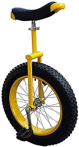 Einrad Fahrrad Einrad Einrad 20 24 Zoll Einrad Rad für Kinder Erwachsene Anfänger Jugendliche, bequemer Einrad Sattel Sitz Gabel aus Stahl Rahmen Gummi Berg Reifen für einen