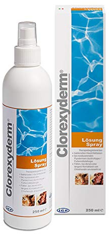 ICF Clorexyderm Lösung für Hunde und Katzen | 200ml | Kann zur hygienischen Hautreinigung bei Hunden und Katzen beitragen | Kann unterstützend wirken bei Hefepilzen auf der Haut