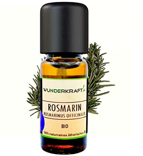 Naturreines Bio Rosmarinöl / 10ml pur / 100% naturreines ätherisches Öl/Kraftvoll bis in die Haarwurzel/Bio Qualität/Sauna & Diffuser geeignet/Wunderkraft.bio Öl
