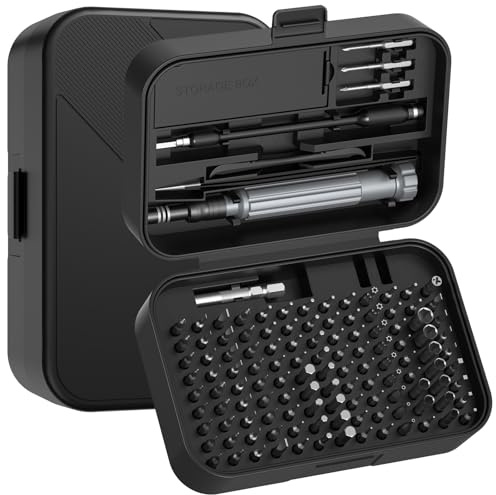 SOONAN Ensemble de tournevis de précision 150 en 1 avec 120 embouts magnétiques et 30 embouts pour réparation d'ordinateurs, téléphones, montres, appareils photo, ordinateurs portables, noir