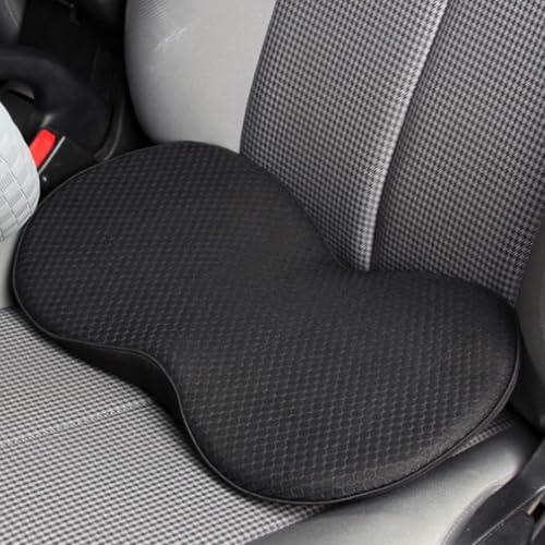 Leikurvo Autositzkissen, Keilkissen Auto Sitzkissen Ergonomisches Orthopädisches Sitzkissen Universal Sitzkeilkissen Sitzerhöhung für Auto Bürostühle Autositz Rollstuhl, Autositzauflage(Schwarz)
