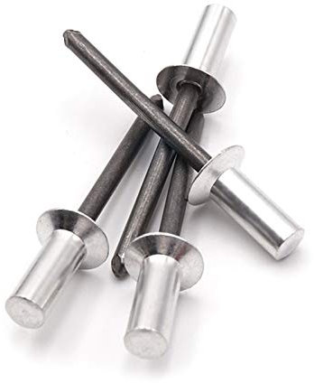 Befestigungen, Nieten, Schrauben, Bolzen, Muttern, Nieten, Schrauben, Blindniete mit geschlossenem Ende, Befestigung M4,8 x 20/22/25/30 mm, Aluminium-Stahl-Niete, Senkkopf, für elektrische Maschinen