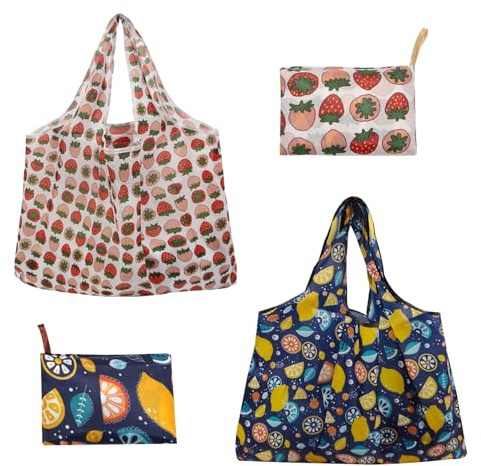 Long Keeper Einkaufstasche Faltbar Groß Wiederverwendbare Einkaufstasche Polyester Einkaufsbeutel Stoff Waschbar Mehrwegtasche Handtasche Leichte Tragbar