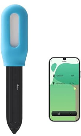 ZKLGS Testeur de Sol, Testeur de Sol Intelligent, capteur de température et d'humidité, hygromètre de Terre sans Fil for la Plantation de Jardin et de pelouse en Pot, pour Jardinage/Plante en Pot