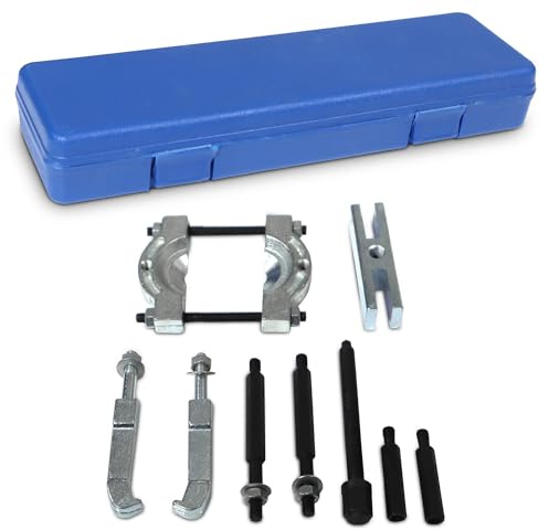 Bituxx Lagerabzieher Set mit Trennmesser 15–58 mm | Abzieher Werkzeug für Kugellager, Zahnräder, Riemenscheiben | Abziehwerkzeug mit Abzugstraverse, Haken & Spindel im Koffer