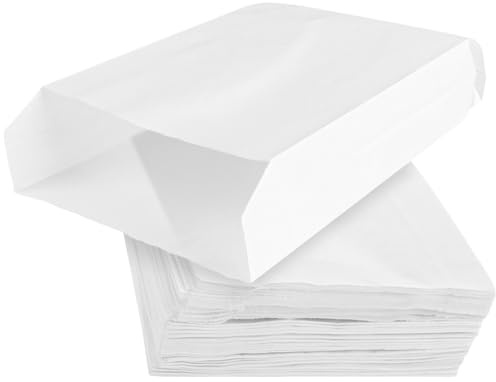 ZOFUN 200 Stück Papiertüten Klein Weiße, 12x20x4CM Brottütenpapier Butterbrottüten Frühstücktüten Süßigkeiten Plätzchentüten für DIY Papiertüten Adventskalender, Geschenktüten Papier, Verpackungstüten