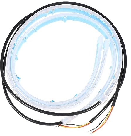 Mikinona Tira Flexible Para Faros Delanteros Led 2 Piezas 12v Blanco y Amarillo Para Automóvil Suv Furgoneta Camión Uso Exterior Señalización Diurna