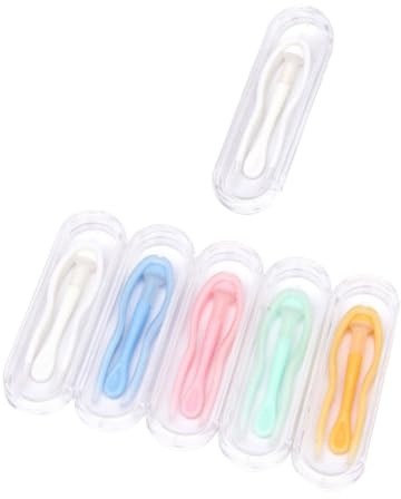 BCOATH 6 Sets Tool Kit with Tweezers and Suction Stick Lightweight Portable Lens Remover and Inserter for Safe Easy Handling of Cosmetic and Colored Contacts Includes Storage Random Color