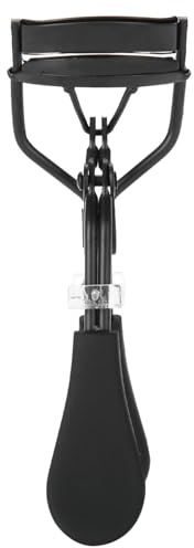 Hamwesh Professioneller Wimpernzange aus Edelstahl für Mehr Volumen und Strahlende Augen mit Weichem Silikonkissen, Ideal für den Persönlichen und Professionellen Gebrauch (BLACK)