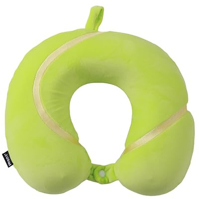 I-TOTAL® - Cojín de Viaje Kawaii para Cuello – Almohada Cervical Divertida y Cómoda, Soporte para Avión, Coche y Tren, Diseño Colorido y Suave para Descansar en Viajes (Tennis)
