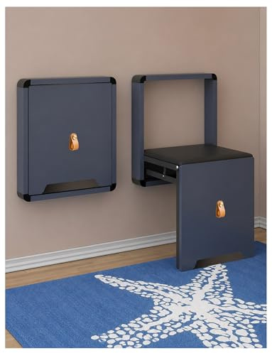 Generisch Wandmontierter Klappsitz zum Schuhe Anziehen, Klappbank 40 cm Breit mit 7 cm Klapptiefe, PU-Sitzpolster, Bohrmontage für Flur, Eingangsbereich und Garderobe(A)