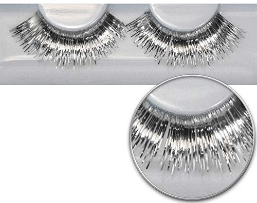 Grimas professionelle Fashionwimpern | Nummer 271 - Silber glänzend | Hochwertige falsche Wimpern in besonderem Design für Karneval, Theater, Halloween und mehr