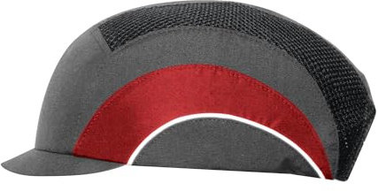 Hardcap A1+ 2.5cm Micro Peak - Grey/Red (JSP ABT000-00L-500)