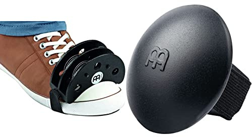 Meinl Percussion FJS2S-BKPandereta de pie, color negro + S-BK Cajon Add-On Motion Shaker
