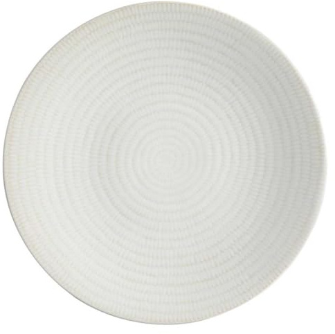 Secret de Gourmet - Lot de 6 Assiettes Plates Rice 27cm Blanc