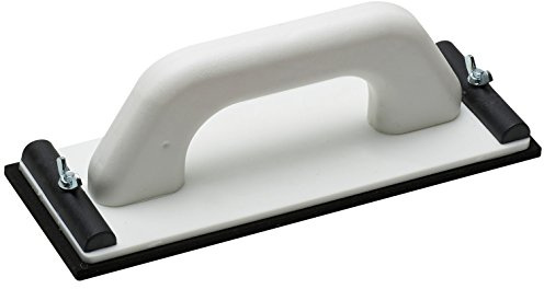 Meister Handschleifer Kunststoff - Moosgummi-Belag - 240 x 80 mm - Mit Spannvorrichtung für Gitterleinen / Rigips-Schleifer / Universalschleifer / Trockenbau-Schleifbrett / 4137800