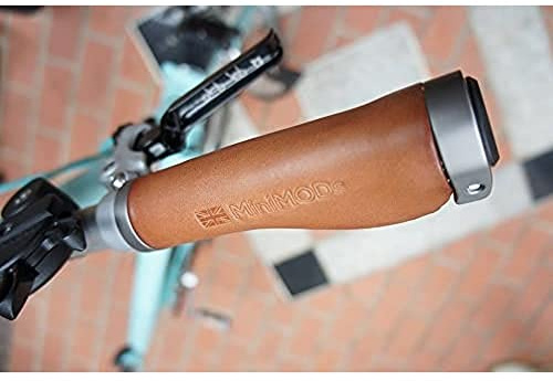 MiniMod's Ergonomische Griffe aus italienischem Leder für Brompton S-Lenker, Braun