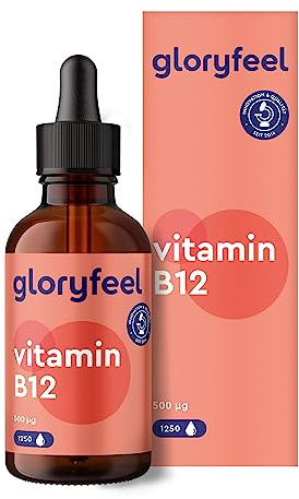 Vitamin B12 Tropfen (50ml) - 500µg Hochdosiert - 2 Aktivformen Methyl- & Adenosylcobalamin - Alkoholfrei & Vegan - Hoch bioverfügbar, laborgeprüft, ohne Zusätze in Deutschland hergestellt