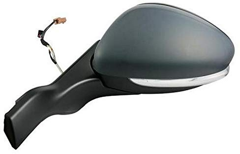 7445611460424 - Espejo retrovisor derecho (lado del pasajero), eléctrico, térmico con faro, carcasa para barnizar