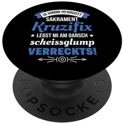 Bayern Freistaat bairisch bayerischer Spruch Geschenk PopSockets PopGrip: Ausziehbarer Sockel und Griff für Handys/Tablets mit Tauschbarem Top PopSockets Klebender PopGrip