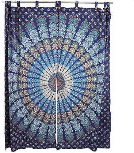 Freak Scene Vorhang - Fensterbehang - Gardine - Dekostoff - Mandala 02 - je ca. 265 x 95 cm