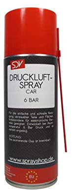 SDV Chemie Druckluftspray 12x 400ml Air Duster Druckluftreiniger Pressluft Druckluftreiniger Compressed Gas