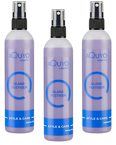 Style & Care Glanzfestiger starker Halt (3er Pack - 3x 200ml) | Haarfestiger zum formen und stylen der Haare | Sprühfestiger gibt Glanz und Halt | Haar Spray ohne Silikone & Parabene
