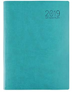 Notizbücher, Notizbuch, A4, großes Buch, verdickt, Business, Büro, Notizbuch, Arbeitsaufzeichnung, weiches Leder, Taschennotizbuch, 400 Seiten Papier (Farbe: Hellblau, Größe: 21,2 x 29 cm)