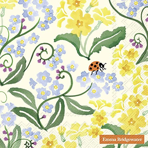 IHR Ideal Home Range - Paper Napkins Forget ME NOT and Primrose cr. 20 pc. Lunch Napkins