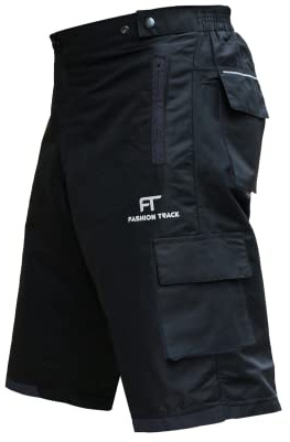 FT Men's Padded MTB Baggy Breathable Cycling Shorts w/ 6 Pockets | Men's Shorts w/ Inner Padding for Cycling, Running, Hiking & Outdoor Activities