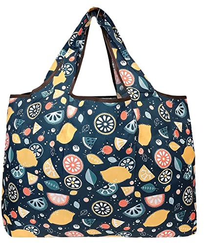 Bolsa de Compra Plegable Grande y Reutilizable - 1 Unidad, Tela, para Uso Diario, Viajes, Casa, Acampar al Aire Libre