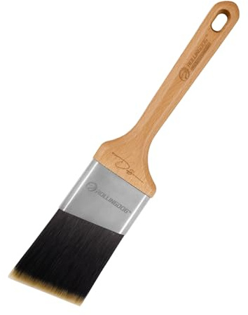 ROLLINGDOG Paint Brushes for Walls - 2.5 Inch Angled Paint Brushes,Stiff Filament Great for Ceiling Cutting in,Trimming