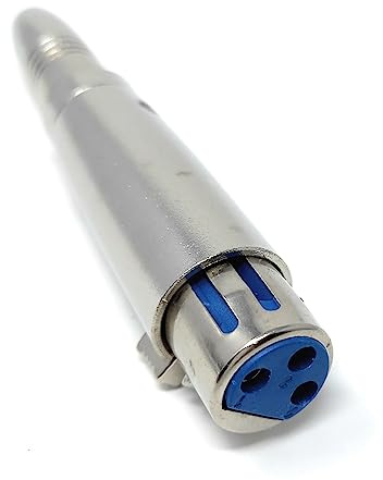 DRUT 1pcs XLR Female 3 Pins to 6.35mm Mono Jack Socket Cable Microphone | Music Instrument Adapter Converter (Silver)