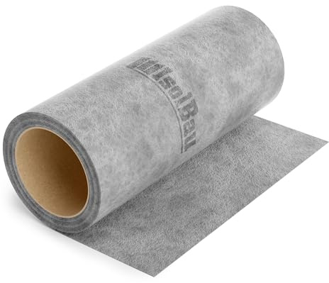 Isolbau Dichtband P3 Grau 250 mm - 10 m Abdichtband Wasserdichtes Dichtungsband für Sanitär, Dusche, Bad und Fliesen, Balkon und Terrasse, Abdichtung für Innen- & Außenbereich