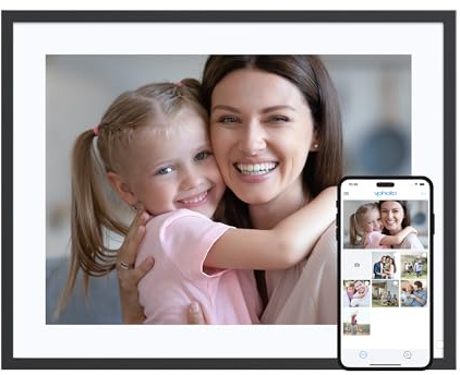 Dragon Touch Digital Picture Frame 16.7 inch 4:3 Touch Screen Large Digital Photo Frame Display, 32GB Storage Auto-Rotate, Easy Setup to Share Photos or Videos via Vphoto APP, Wall Mountable