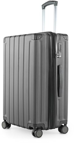 Hauptstadtkoffer Q-Damm - Mittelgroßer Hartschalenkoffer, TSA, 4 Rollen, Check-In Gepäck mit 6 cm Volumenerweiterung, 68cm, 89 L, Graphite