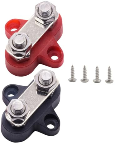 CHILDWEET 2piezas Biela De Doble Batería Para Automóvil Bloque De Terminales De Distribución Barra De Bus Eléctrica