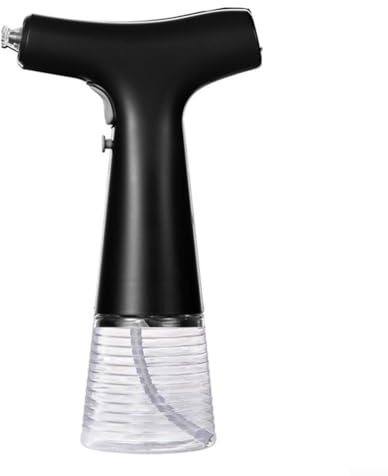 ZYWUOY Pulverizador de aceite de oliva, dispensador eléctrico de botellas de aceite con carga USB, tarros de almacenamiento de vinagre para cocina, barbacoa, cocinar a la parrilla (negro)