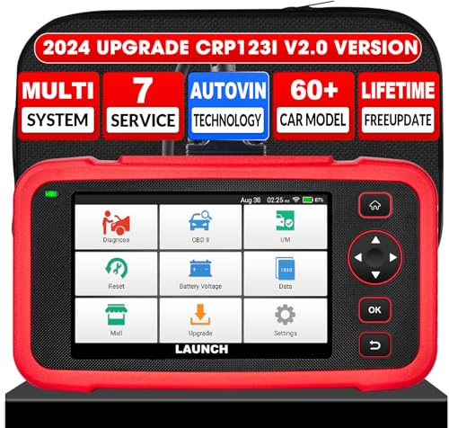 OBD2 Diagnosegerät Auto LAUNCH CRP123i V2.0,OBD-Diagnosegerät 4 Systeme Diagnose KFZ Codeleser Scanner, 7+ Reset Öl/Brake/SAS/ABS/DPF/BMS/ETS,Bildschirmtastatur&Tastenbedienung