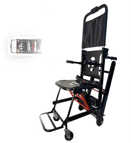 Crawler Treppensteigen Rollstuhl Klappstuhl Treppenlift Kletterer, Tragbarer zusammenklappbarer Rollstuhlwagen zum Klettern für schmale Treppen, Klappbarer Treppensteigrollstuhl, Patiente