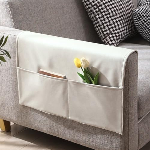 Couch Armlehnen Organizer Fernbedienung Halter Sofa Hängeaufbewahrung Praktisch Storage Tasche Einfarbig Ablage Betttasche Organisator Tasche Sessel Aufbewahrungstasche für Wohnzimmer Schlafzimmer
