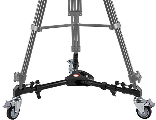 Chariot Trépied VX-600, Aluminium Léger, Freins à Action Rapide, Goupilles de Verrouillage, pour Un Mouvement Fluide de la Caméra