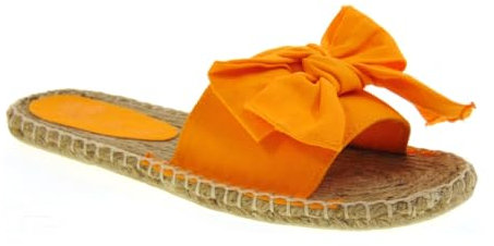 Generico RIVE DU SOL E24612 Ciabatte Mare Spiaggia Donna Tela Arancio Suola Gomma