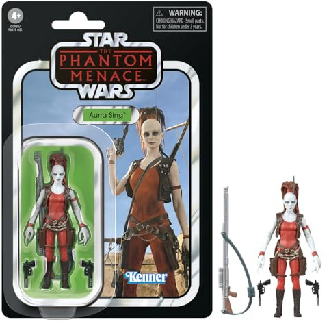 Star Wars La Colección Vintage, Aurra Sing, Star Wars: La Amenaza Fantasma, Figura de acción de 9,5 cm