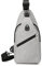 UieaMsio Brusttasche Herren,Sling Crossbody Bag,Multifunktionale Crossbody Brusttasche,Leichte Bag Brusttasche, für Radfahren,Reisen,Herren und Damen (Grau)